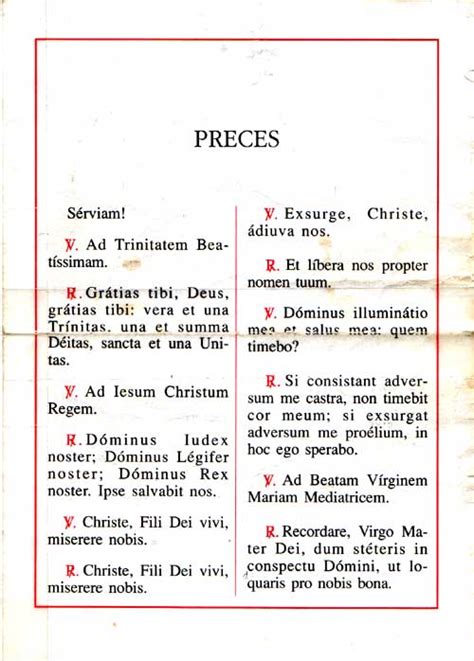 las preces del opus dei